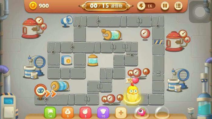 保卫萝卜3工厂第20关怎么打1