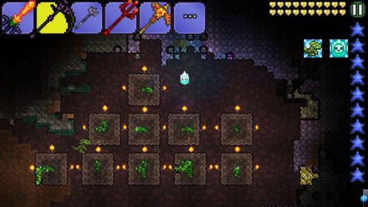 泰拉瑞亚黑曜石挖法技巧1