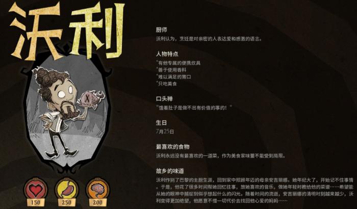 饥荒联机版沃利有哪些基础能力1