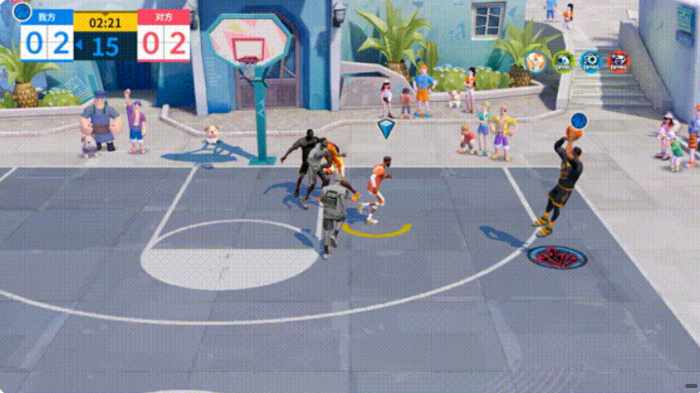 全明星街球派对詹姆斯怎么打1