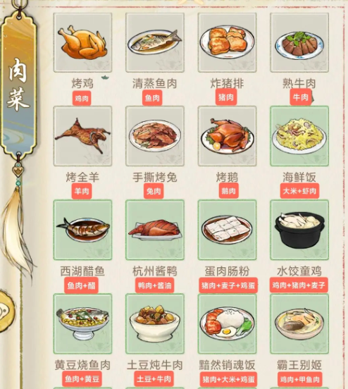 华夏千秋菜谱有哪些3