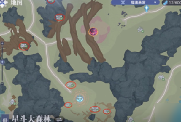 斗罗大陆猎魂世界星斗大森林宝箱位置2