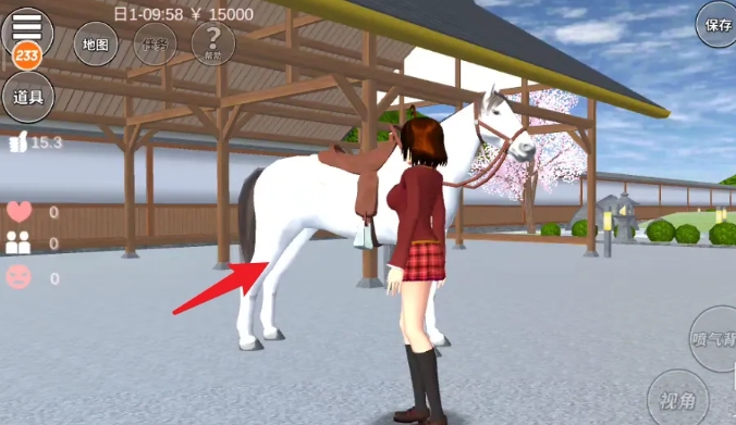 樱花校园模拟器怎么骑马2
