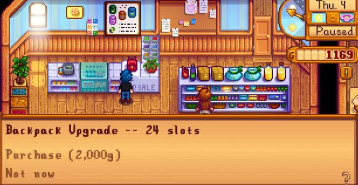 星露谷物语背包怎么解锁1