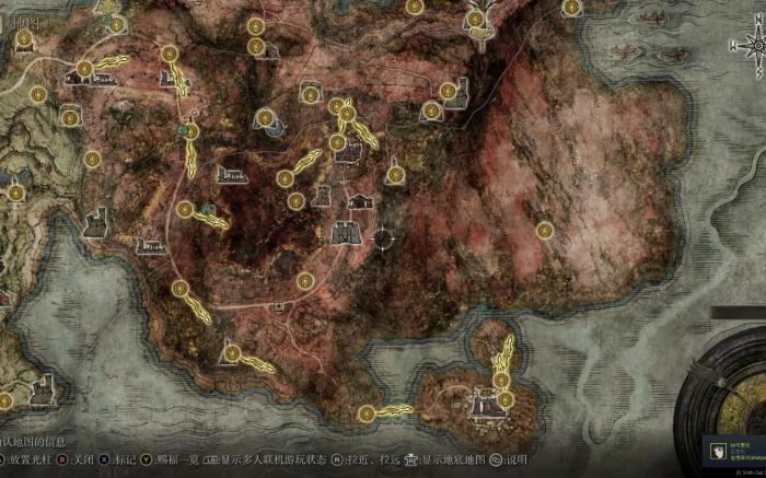 艾尔登法环开局地图怎么走1