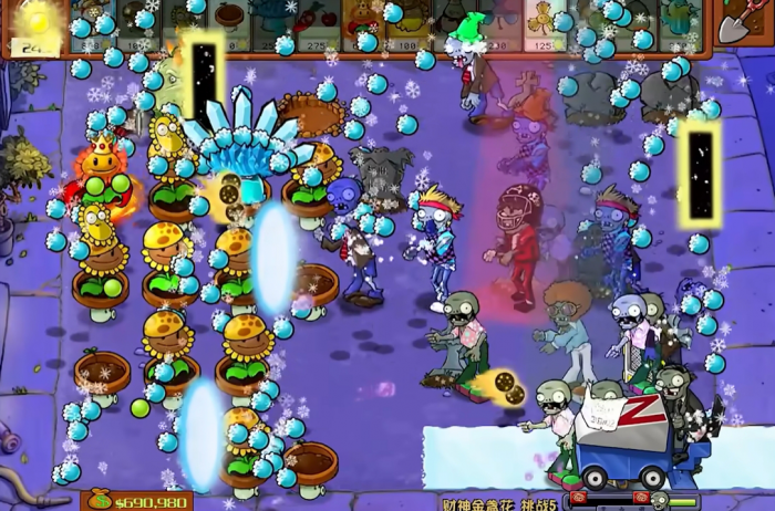 植物大战僵尸杂交版财神金盏花5通关打法是什么2