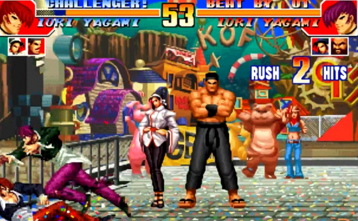 游戏厅拳皇97怎么双人1