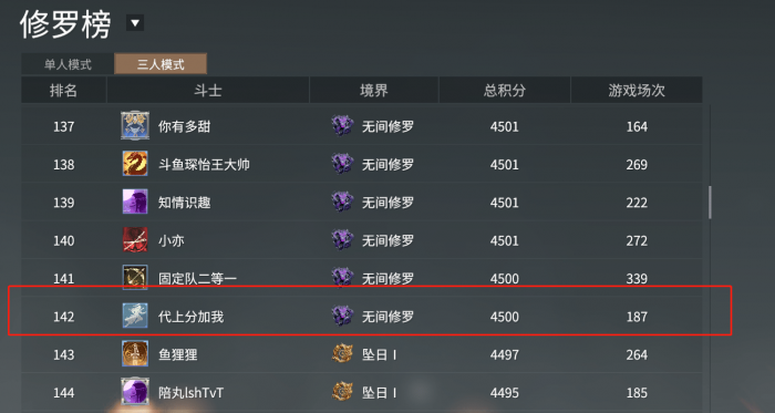 永劫无间怎么看英雄地区排名1