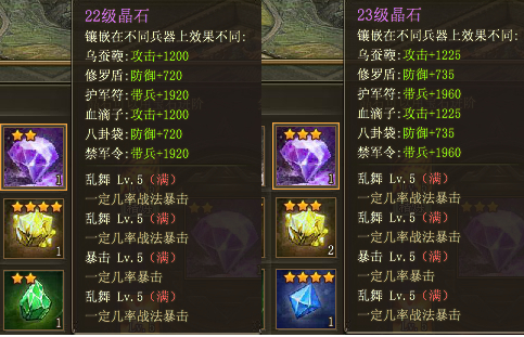 攻城掠地带什么技能的晶石_攻城掠地晶石技能等级