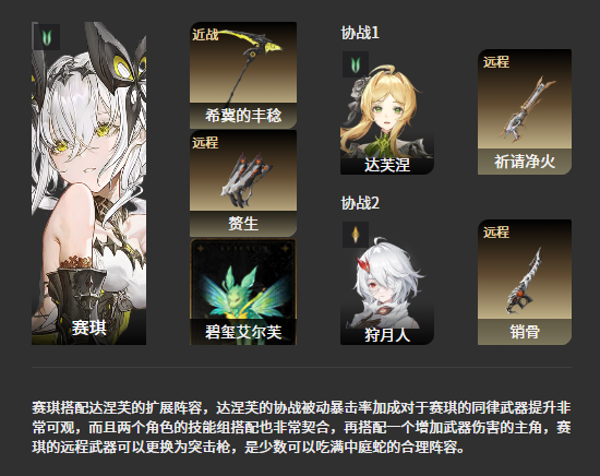 二重螺旋赛琪怎么配队3