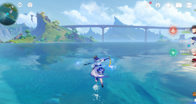 原神芙宁娜怎么在水上行走2