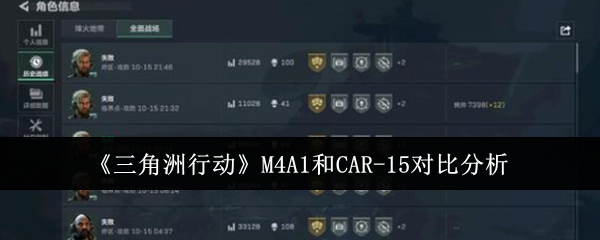 三角洲行动M4A1和CAR1