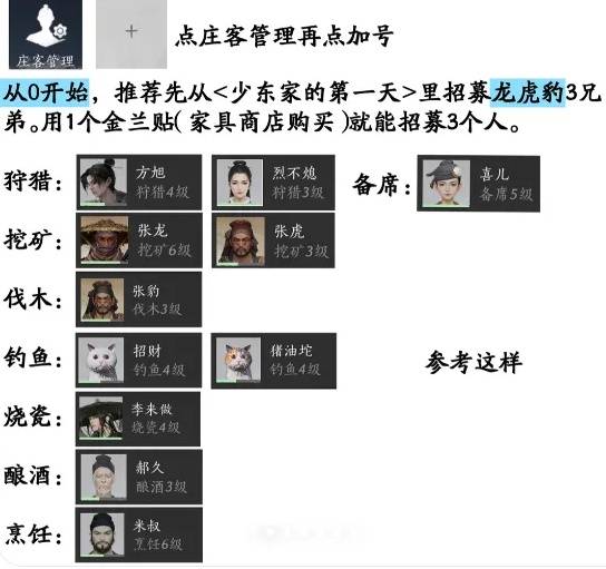 燕云十六声家业详细升级攻略1