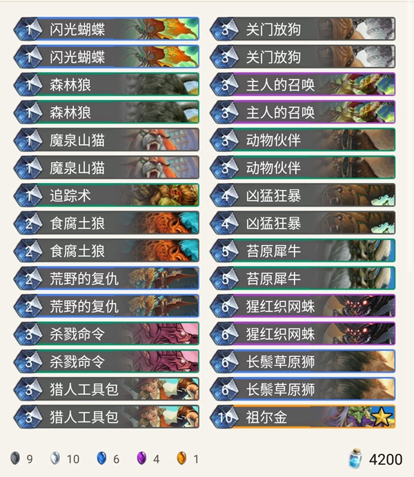 《炉石传说》奥丹姆奇兵Nickchipper中速猎卡组推荐1