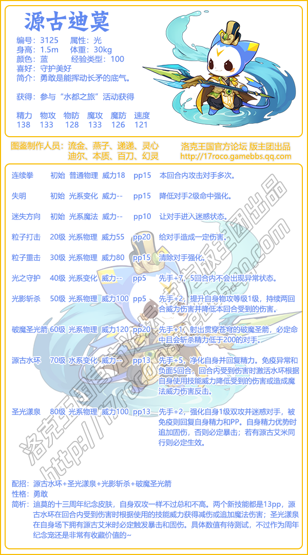 洛克王国源古迪莫技能表1