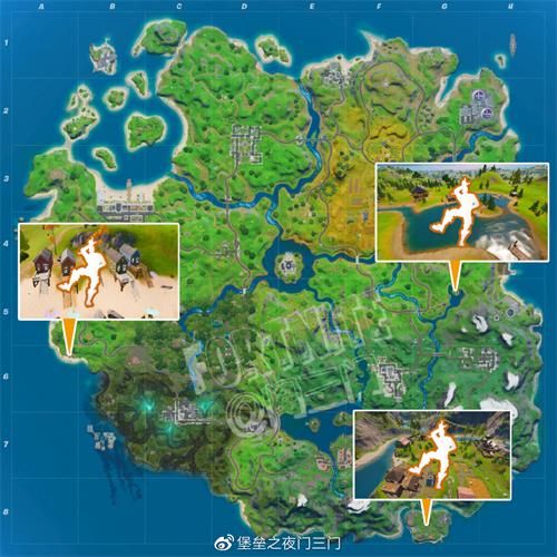 《堡垒之夜》在湖上独木舟鳕鱼营地彩虹出租屋跳舞攻略1