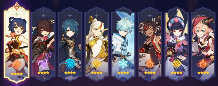 原神八观盛名邀约角色推荐1