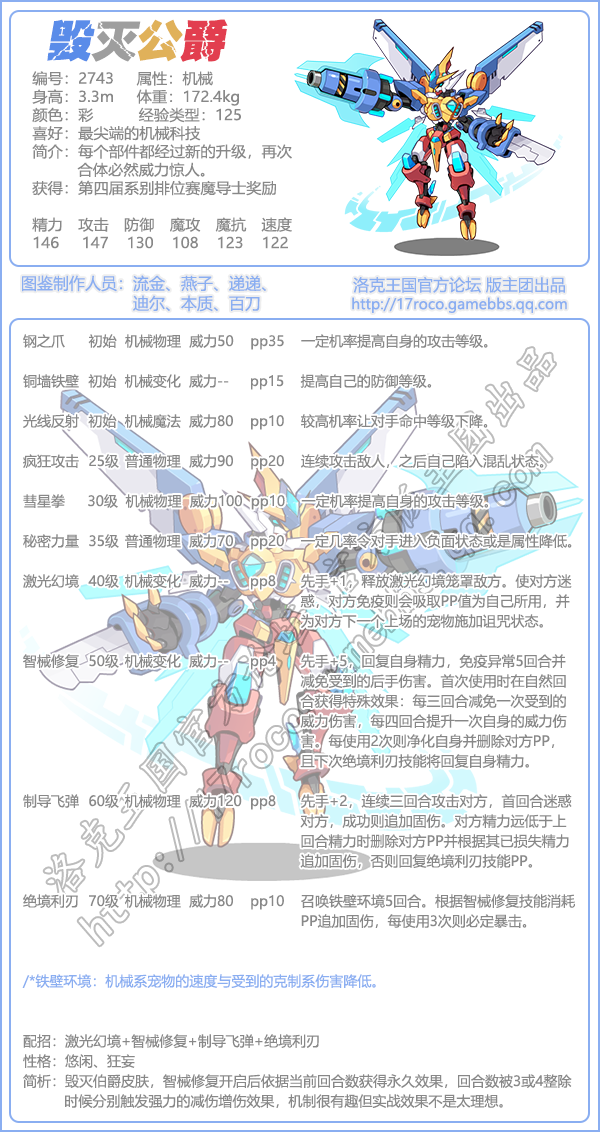 洛克王国毁灭公爵技能表1