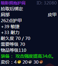 魔兽世界暗影拥抱护肩属性_9.0暗影之拥