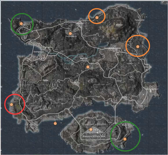 《绝地求生》信号枪刷新全地点一览1