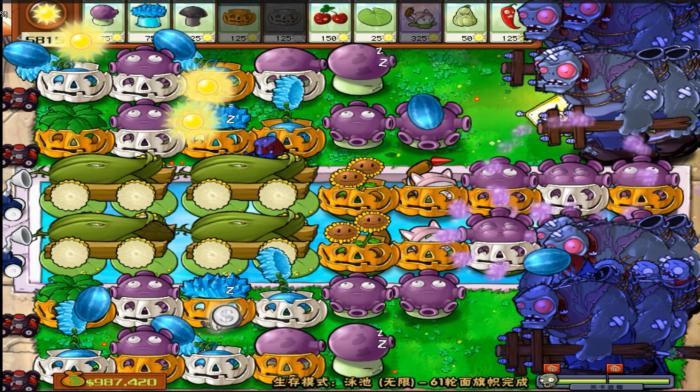 植物大战僵尸无尽水池怎么打2