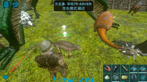 方舟生存进化中的水龙兽怎么驯服1