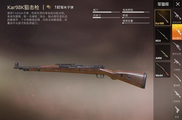 绝地求生里面有哪些狙击枪2