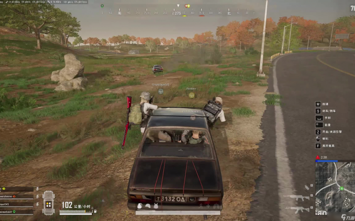 绝地求生一个人在车上如何射击2