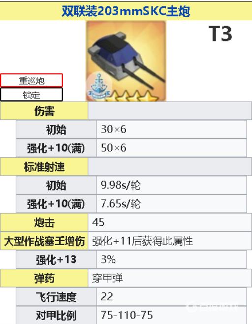 碧蓝航线双联装203mmsKC主炮2