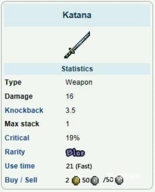 泰拉瑞亚武士刀能合成什么?2