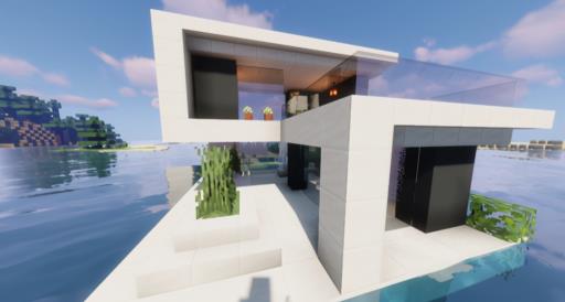 我的世界怎样造海上别墅?16