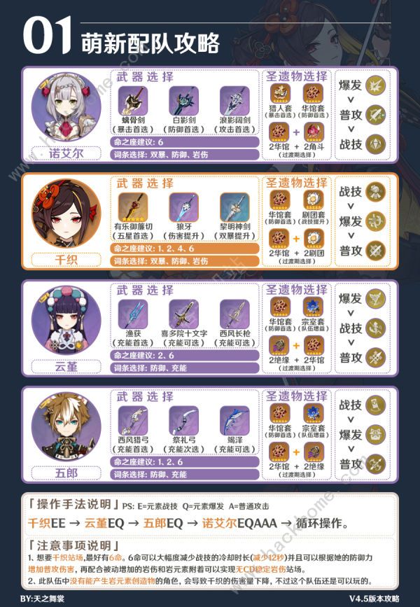 原神4.5卡池角色新手配队攻略2