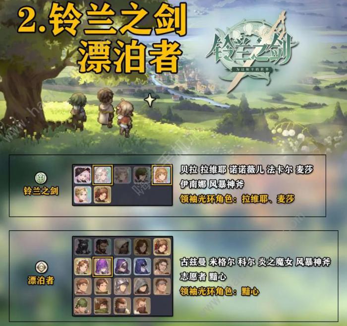 铃兰之剑领袖光环阵营推荐2