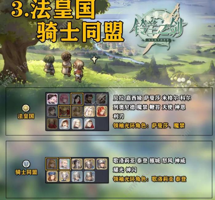 铃兰之剑领袖光环阵营推荐3