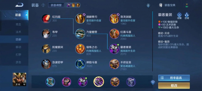 王者荣耀kpl关羽出装出什么2