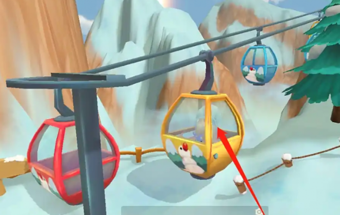 摩尔庄园雪山索道怎么坐3