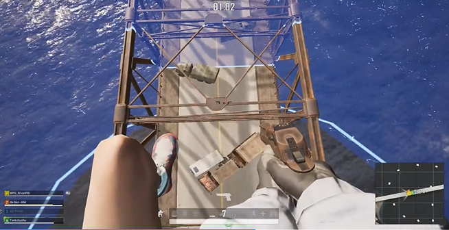 绝地求生海岛图如何上桥顶2