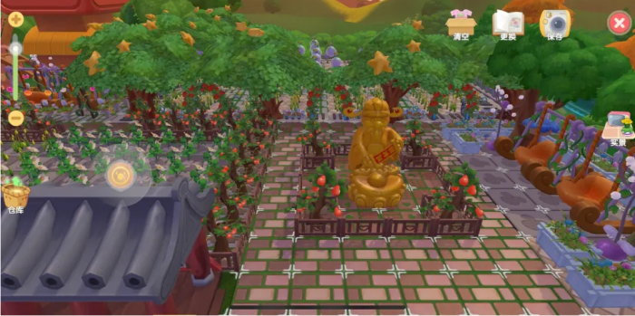 有没有方法把摩尔庄园花架放在户外1