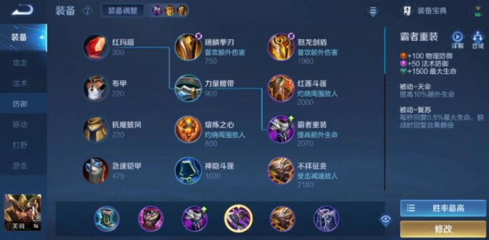 王者荣耀关羽怎么出装1