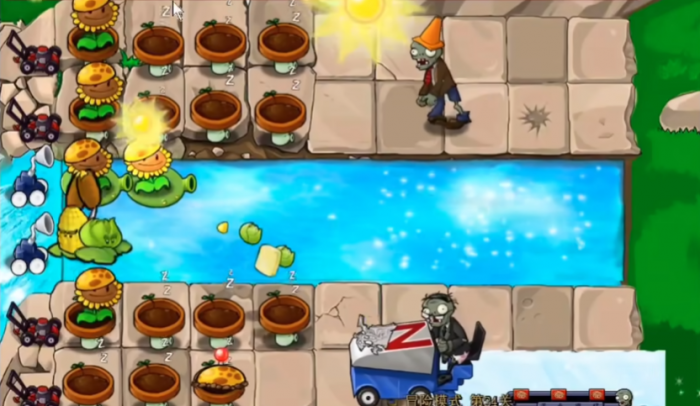 植物大战僵尸24怎么过1